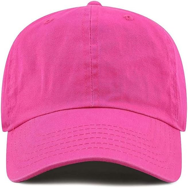 Cotton Baseball Cap Dad Hat – Washed Low Profile Adjustable Hat for Men Women Casual Outdoor Running Golf