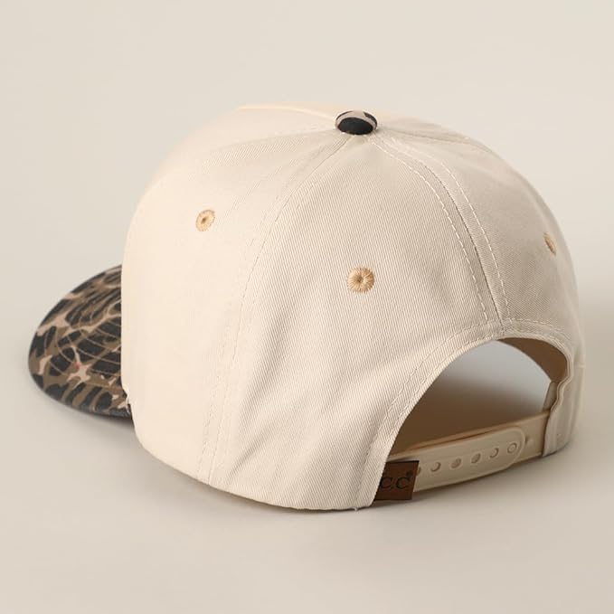 MIRMARU Two-Tone Vintage Canvas Trucker Hats for Men & Women, Adjustable Size Baseball Caps with Trendy Embroidered Design