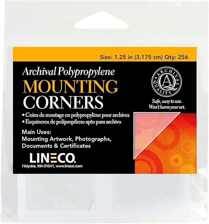Lineco Acid-Free Archival Polypropylene Mounting Corners, Self Adhesive and - Image 7