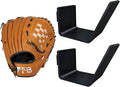 Baseball and Softball Glove Wall Mount, White, 3x3x4.1 Inches, Preserves Glove Shape, 2 Pack