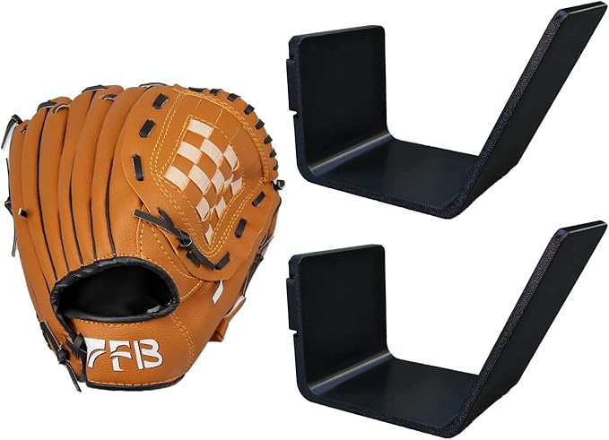 Baseball and Softball Glove Wall Mount, White, 3x3x4.1 Inches, Preserves Glove Shape, 2 Pack