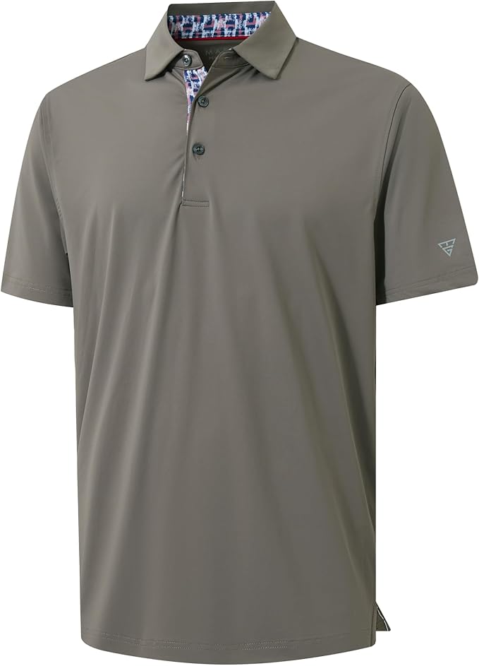 Mens Polo Shirts Short and Long Sleeve Casual Solid Stylish Dry Fit Performance Designed Collared Golf Polo Shirts for Men