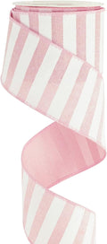 MEEDEE Pink Striped Burlap Ribbon by MEEDEE