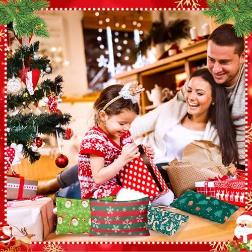 Meanplan 24 Pcs Christmas Makeup Bags Bulk, Cosmetic Pouches for Women