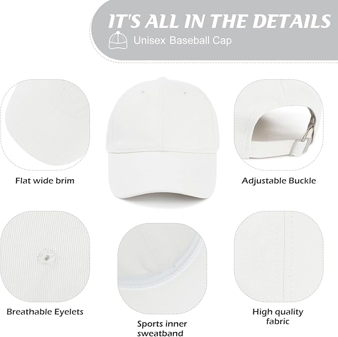 Baseball Cap for Women Men Golf Tennis Baseball Hat Youth Running hat Ponytail Cute Summer Ball Cap
