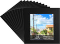 15 Pack 12x12 Black Picture Mats, Frame Mattes by Prudiut