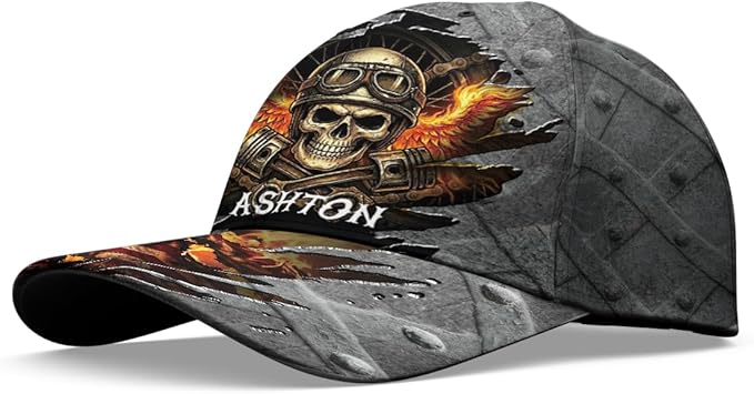 Baseball Cap for Men Women, Skull Cap for Men, Skeleton Gothic Horror Adjustable Strap Sports Soft Caps Outdoor