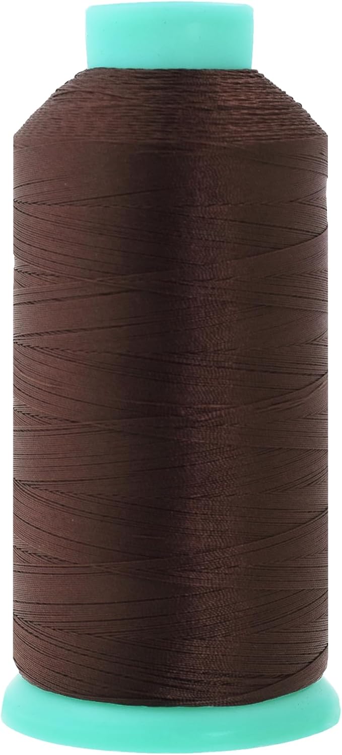 Mandala Crafts Bonded Nylon Thread Dark Brown Heavy Duty Sewing Threads by MandalaCrafts