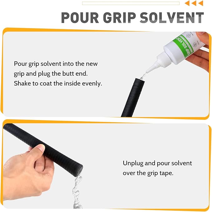 Golf Grip Regripping Kit with Solvent Complete Golf Club Grip Replacement Tool Set - Portable Table Vise, Rubber Clamp, 5 oz Solvent, Grip Tape & Hook Blade
