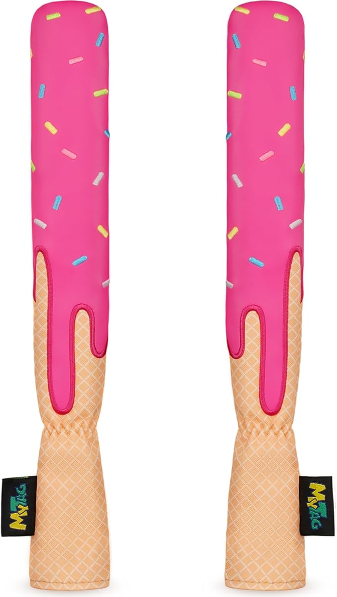 mytag Golf Head Covers Pink, No Bad Days On The Course Golf Club Covers Driver Fariway Hybrid Headcover for Women Girls