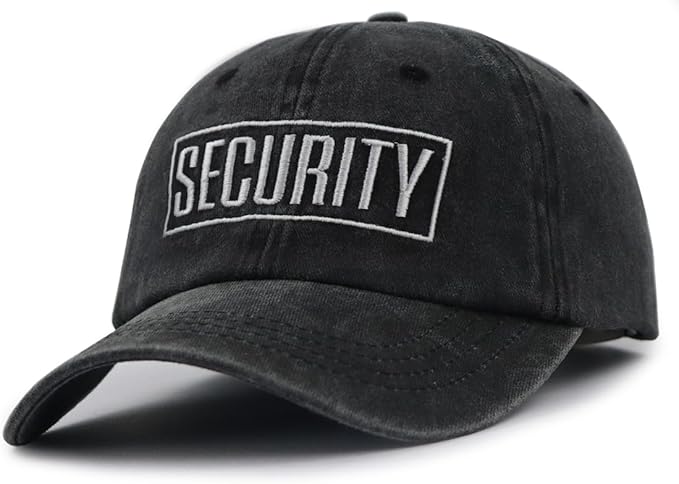 Security Hat for Men Women, Adjustable Embroidered Cotton Baseball Cap