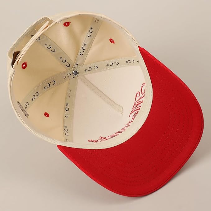 MIRMARU Two-Tone Vintage Canvas Trucker Hats for Men & Women, Adjustable Size Baseball Caps with Trendy Embroidered Design