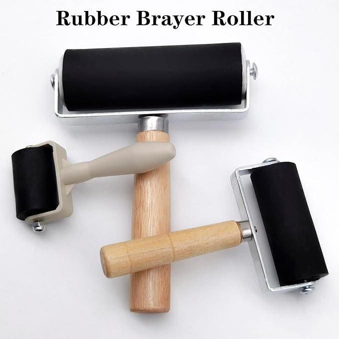 HRJZF 6 Pack Rubber Brayer Roller - Image 3