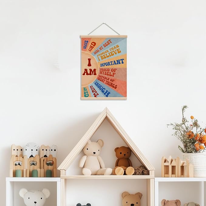Inspirational Boho Sun Poster Hanger, Positive Affirmations Wall Decor - Image 3