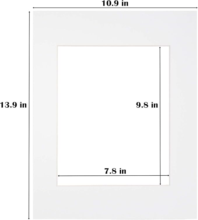 Egofine 11x14 White Picture Mats Pack of 25, Frame Mattes - Image 4
