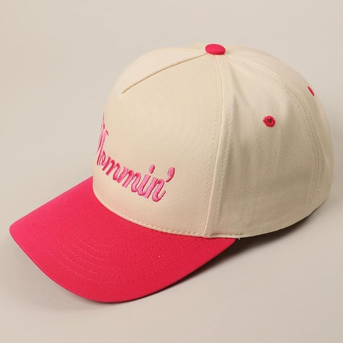 MIRMARU Two-Tone Vintage Canvas Trucker Hats for Men & Women, Adjustable Size Baseball Caps with Trendy Embroidered Design