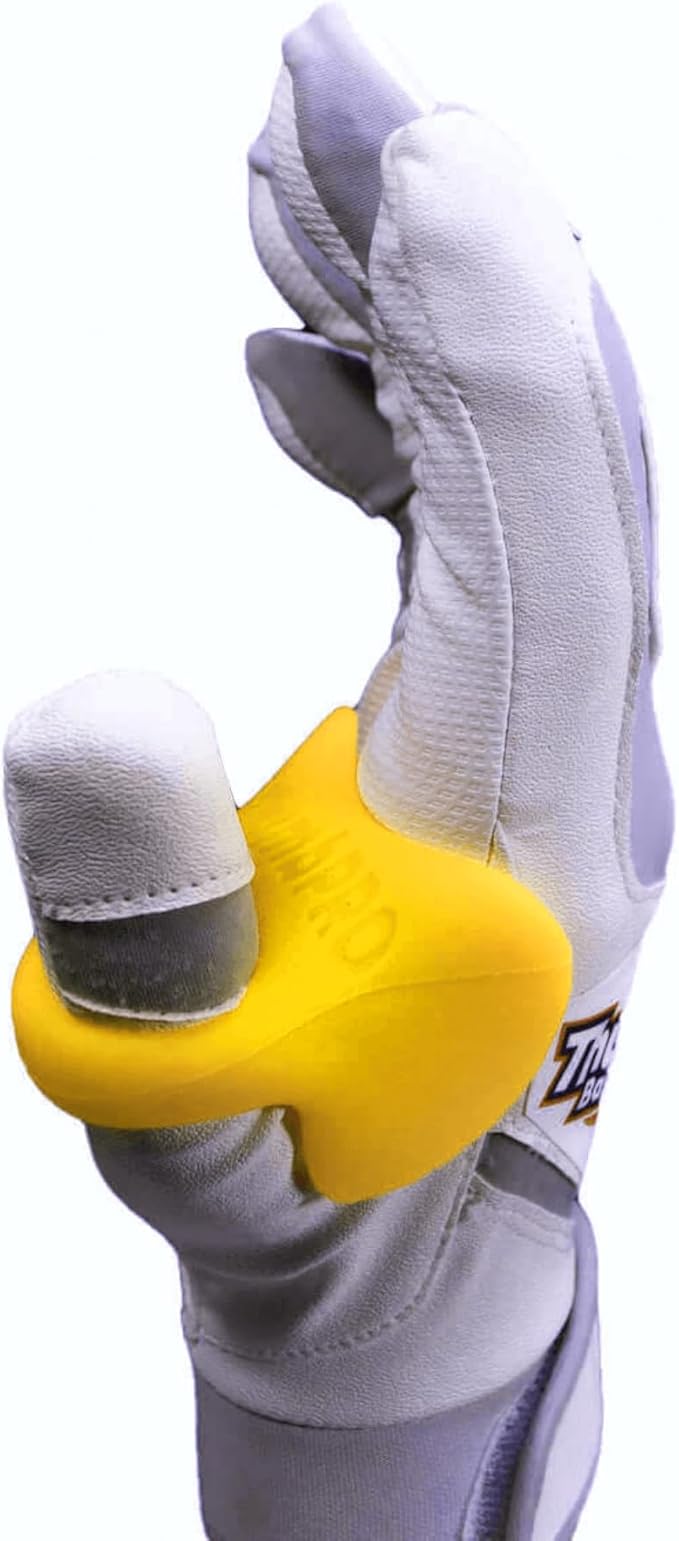 ThumbPRO Baseball Thumb Guard - Batting Aid & Grip Enhancer - Reduces Sting, Improves Swing - for Baseball & Softball - All Levels, Left/Right Hand - 3 Sizes