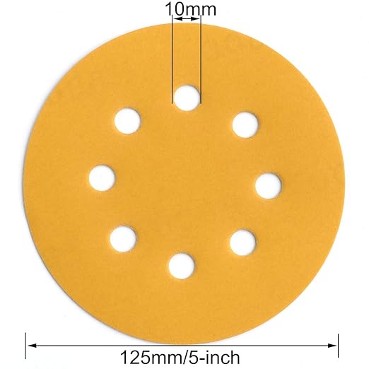 5-Inch 8-Hole Hook and Loop Sanding Discs 800-Grit Random Orbit Sandpaper - Image 6