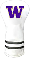 Team Golf NCAA White Vintage Driver Golf Club Headcover, Form Fitting Design, Retro Design