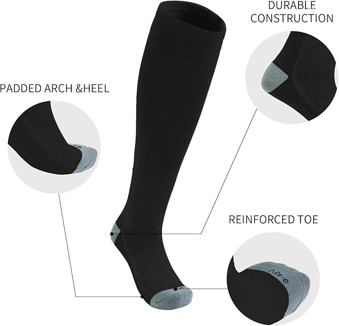QBK Youth Baseball Socks & Belt Combo Set for Kids 2-16 Years -Softball/Tee Ball Accessories (1 Pair + 1 Belt, Unisex)
