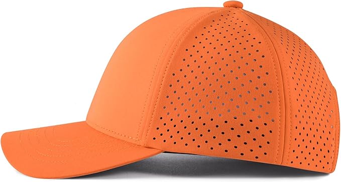 VOBOOM Men Quick Dry Baseball Cap Laser Cut Mesh Ball Curved Brim Snapback Hat