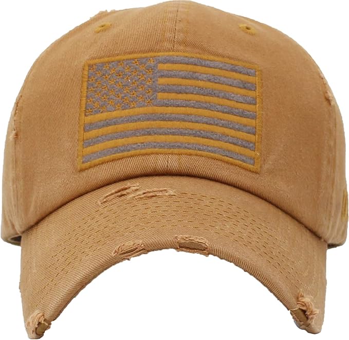 KBETHOS Flag USA America Military Thin Blue Line Thin Red Line Vintage Distressed Baseball Cap Dad Hat Unisex Adjustable…