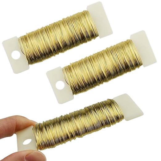HAHIYO 26Gauge Golden Metal Floral Wire by HAHIYO