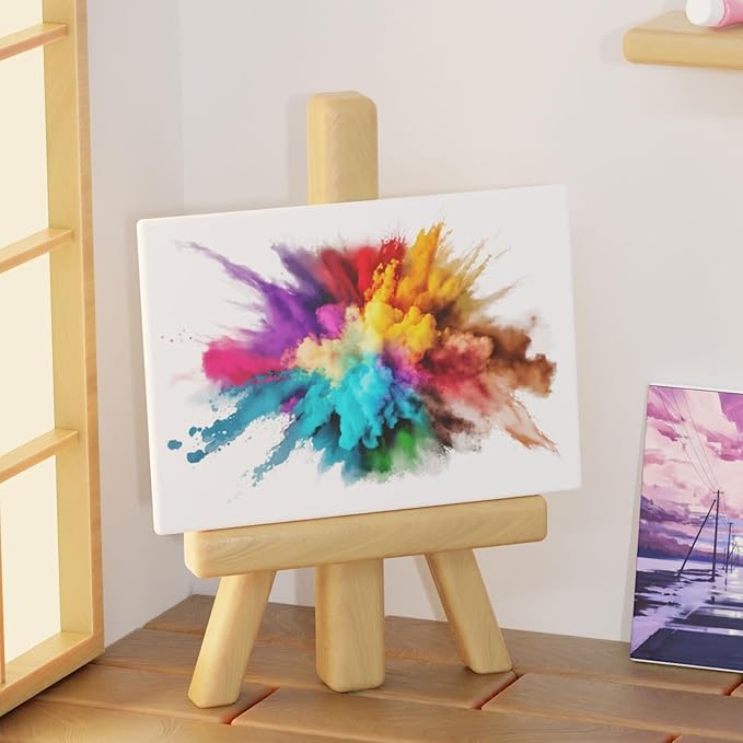 PATIKIL 10x10 Canvas Boards for Painting, 6 Pack 100% Cotton Square Triple - Image 5