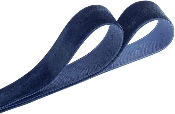 Vintage Sapphire Blue Velvet Ribbon, 1 Inch X 25Yd - Image 2