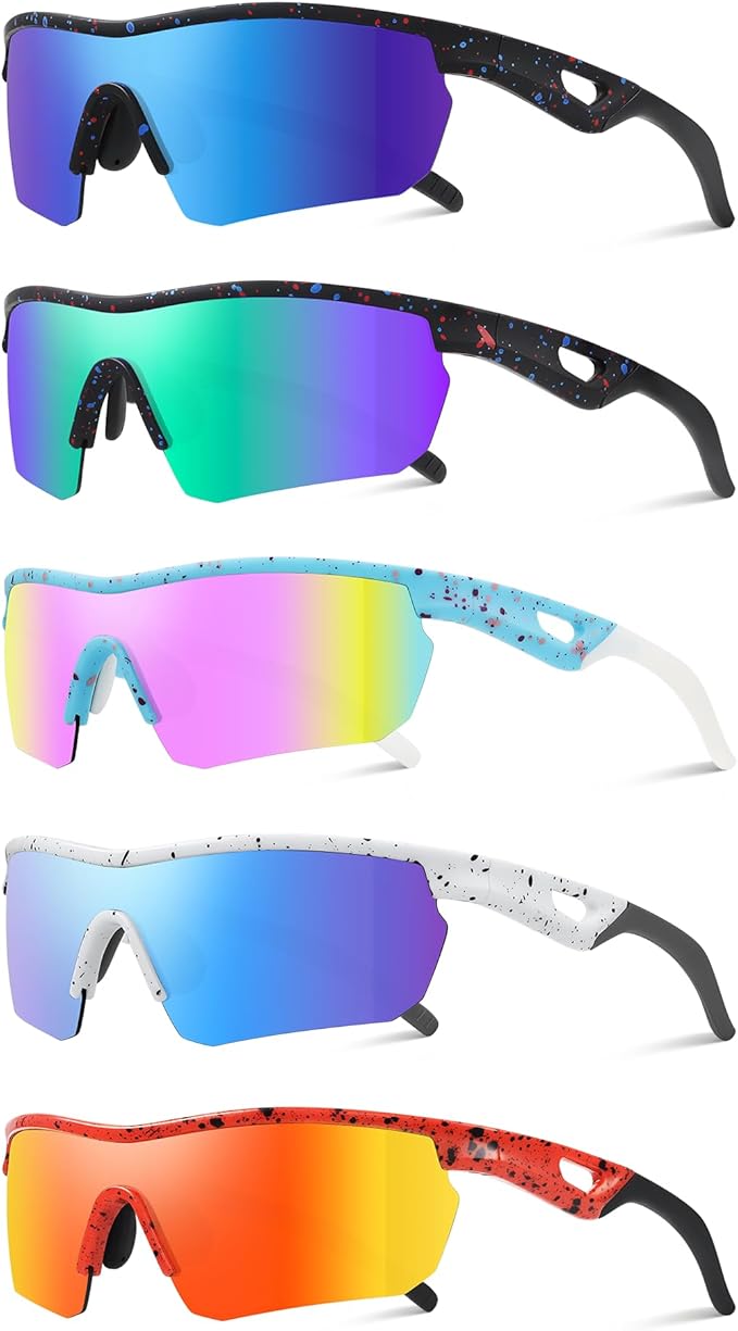 Kids Sunglasses Youth Baseball Sunglasses for Boys Girls 3-12 Polarized Softball Sports Goggles UV Protection