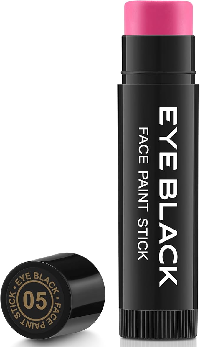 Baseball Eye Black, Anti-Glare Under Eye Grease Stick for Baseball Softball Soccer Lacrosse Hockey Athletes Sports Training, Sports Eye Black Stick (Hot Pink)