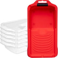 Mister Rui Paint Tray Set, 4 Inch Paint Tray and Liners-6 Pack, Sturdy Plastic by MisterRui