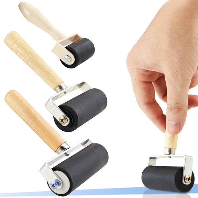 BIGNC 3 Pack Rubber Roller Brayer Rollers, Art Craft Roller by BIGNC