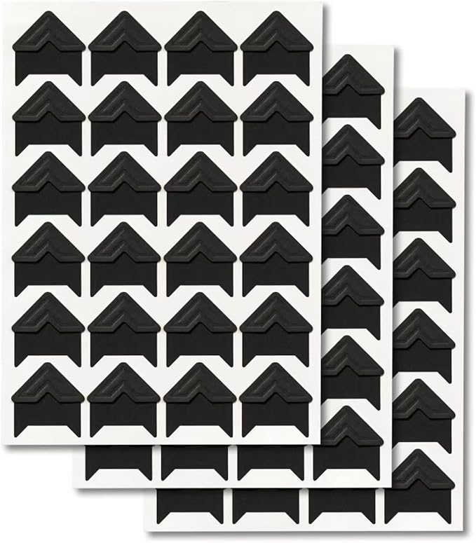 GOONAVI 15 Sheets 360 Pcs Black Acid-Free Photo Corners Mounting Self Adhesive by GOONAVI