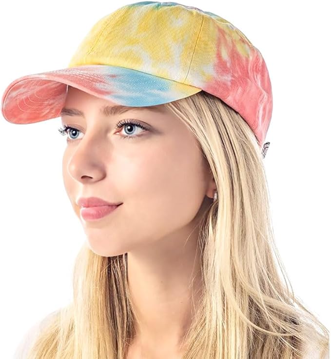 Cotton Baseball Cap Dad Hat – Washed Low Profile Adjustable Hat for Men Women Casual Outdoor Running Golf
