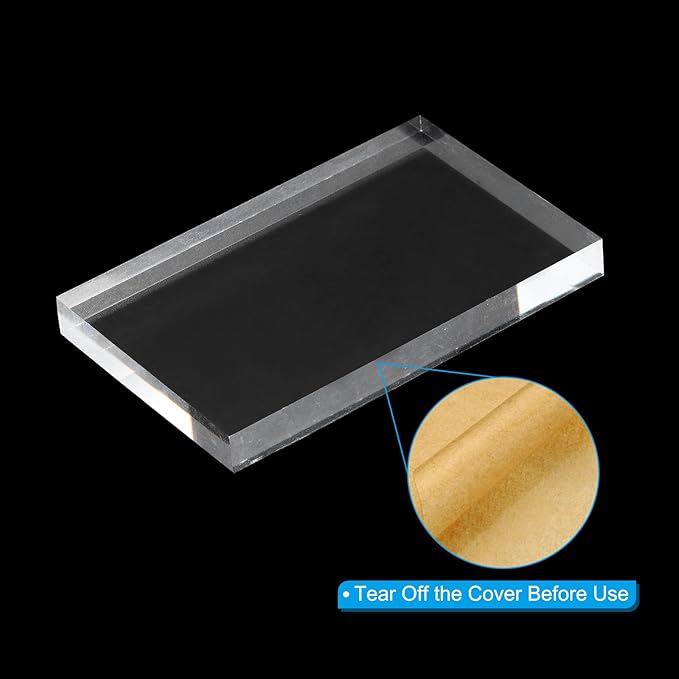 PATIKIL Acrylic Stamp Block, 1 Pack Clear Stamping Blocks - Image 3
