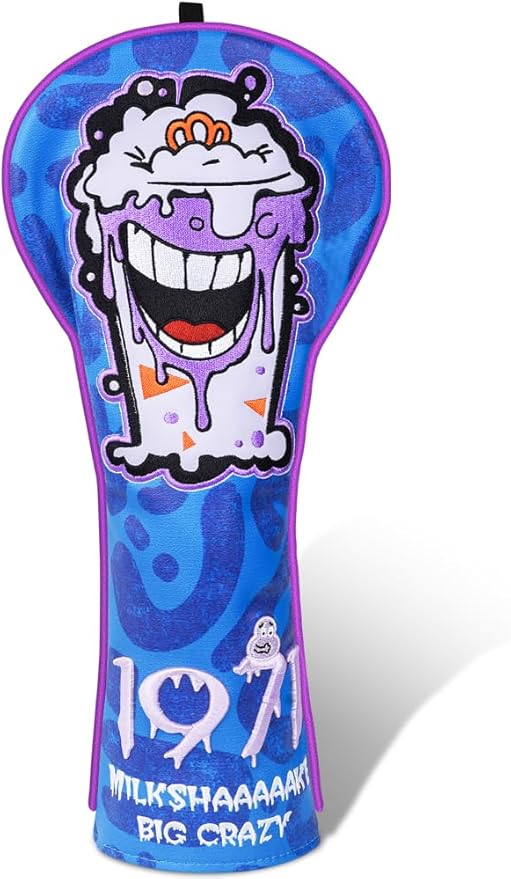 Big Crazy Golf Headcovers - Funny Golf Club Covers - Driver Headcover with Tour Grade PU Leather - Golf Driver Headcover, Waterproof Golf Head Covers, Soft Lining Golf Gift