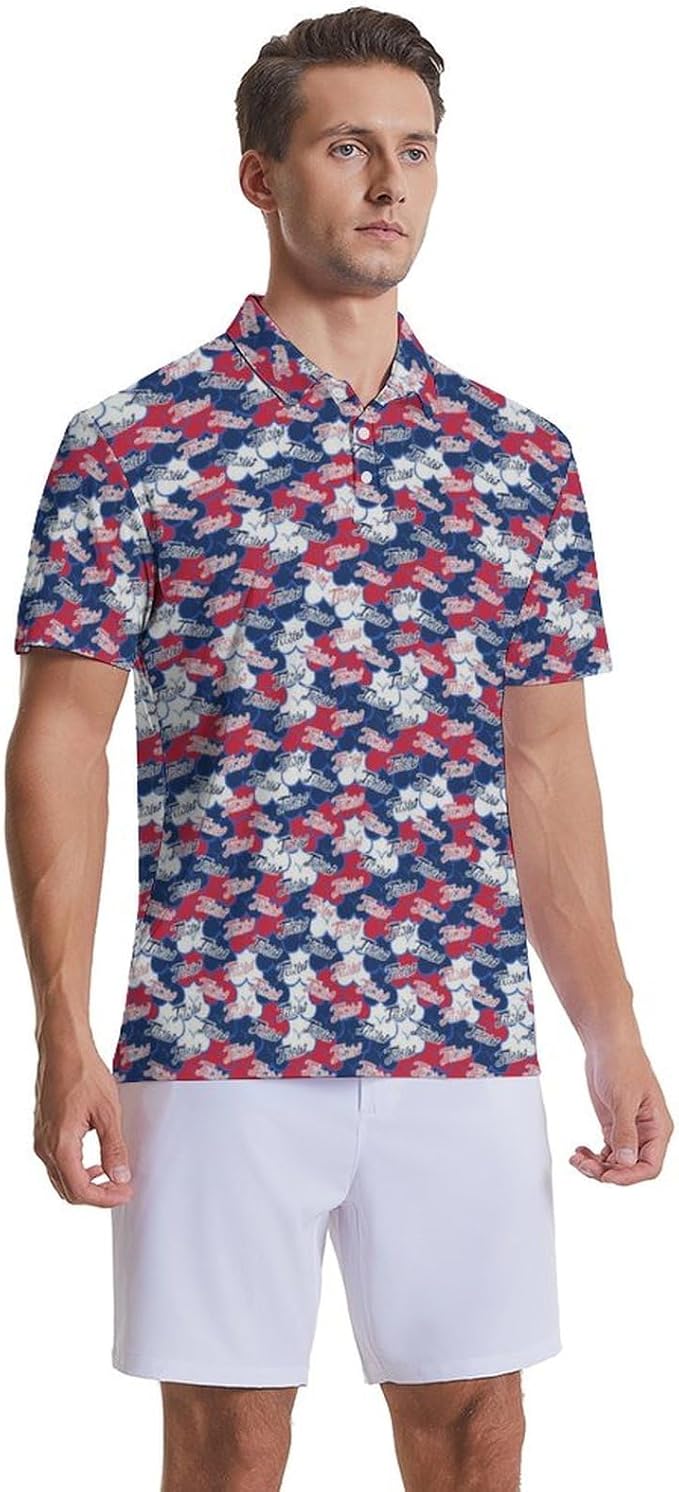 Mens Golf Shirts Golf Polo Shirts for Men Short Sleeve Polo Shirts Golf Gifts
