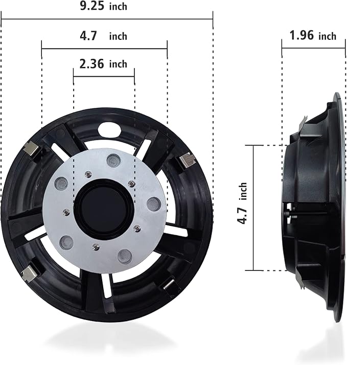 Golf Cart Wheel Covers Hub Caps for EZGO, Club Car, Yamaha Most Golf Carts- 8 Inch Set of 4, Golf Cart Hub Cap