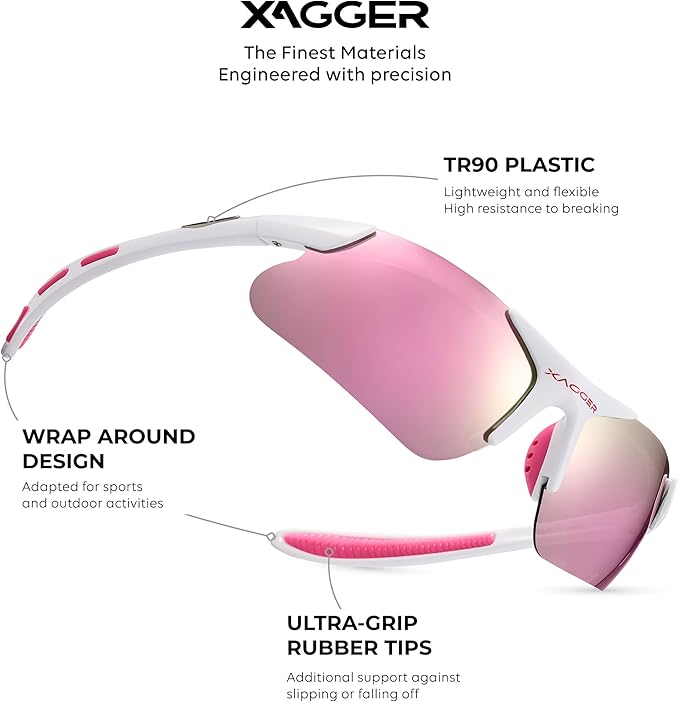 Xagger Kids Youth Polarized Sports Sunglasses for Boys Girls Baseball Softball Glasses TR90 Frame