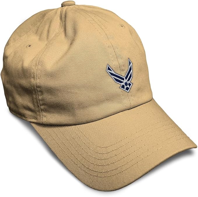 Speedy Pros Soft Baseball Hat Embroidered Dad Hat Air Force Emblem Embroidery Men & Ladies Baseball Cap Cotton