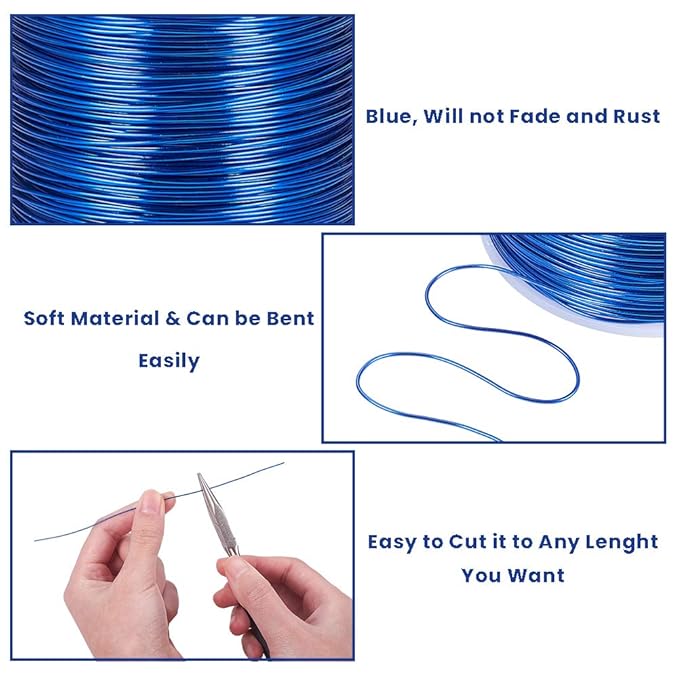 BENECREAT 20 Gauge 770FT Aluminum Wire Anodized Jewelry Craft Making Beading - Image 2