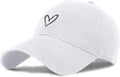 Pairxily Vintage Heart Embroidered Baseball Cap Distressed Adjustable Hat for Women Low Profile Dad Hats Unisex Cotton Cap