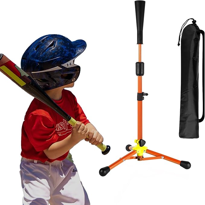 23.5 to 39.76 Inches Baseball Tee for Kids, Batting Tees for Baseball with Carry Bag, Portable Stable Tanner Tee, Baseball Training Equipment Aged 5-12, Softball Tee for Batting and Hitting