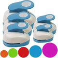 Set 5 Circle Paper Punch 0.3'' / 0.6'' / 1'' / 1.5'' / 2'', Scrapbooking Hole by ECOHU