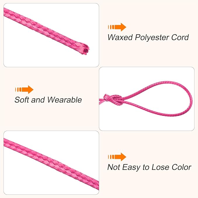 MECCANIXITY Waxed Cord 0.8mm Waxed Polyester Cord 175 Yard Wax String - Image 3