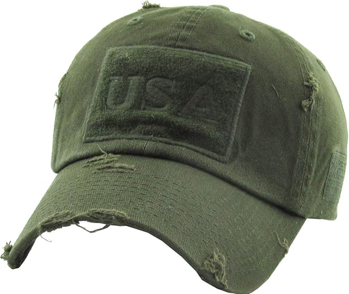 KBETHOS Flag USA America Military Thin Blue Line Thin Red Line Vintage Distressed Baseball Cap Dad Hat Unisex Adjustable…