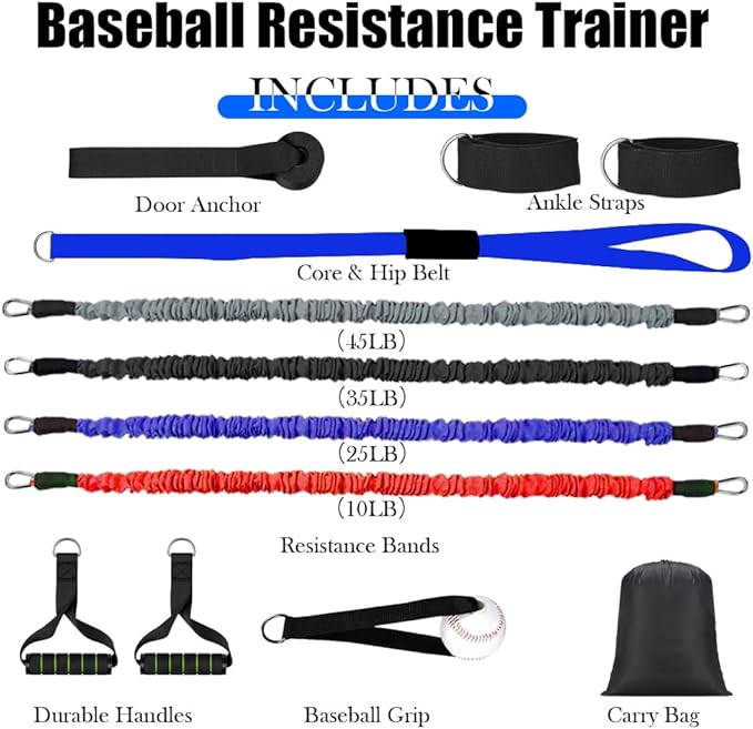 Davllin Core & Hip Belt Resistance Band for Baseball & Softball Training