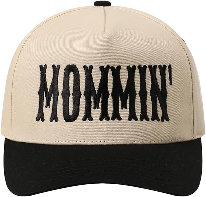 MIRMARU Two-Tone Vintage Canvas Trucker Hats for Men & Women, Adjustable Size Baseball Caps with Trendy Embroidered Design