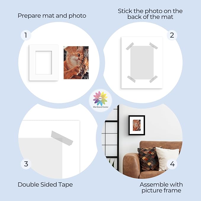 Mat Board Center, 8x10 for 5x7 White Mats - Image 5